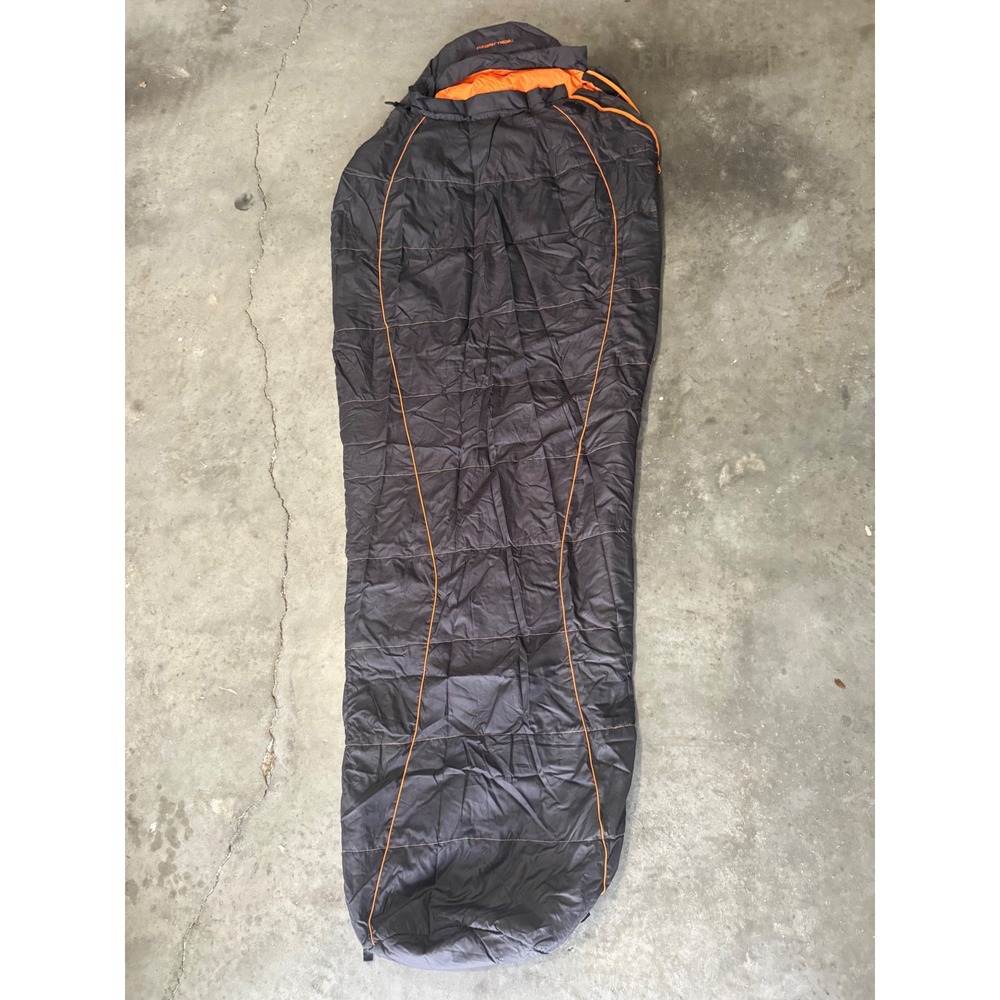 Ozark Trail Mummy Sleeping Bag Gray Orange Camping Backpacking Outdoor Gear